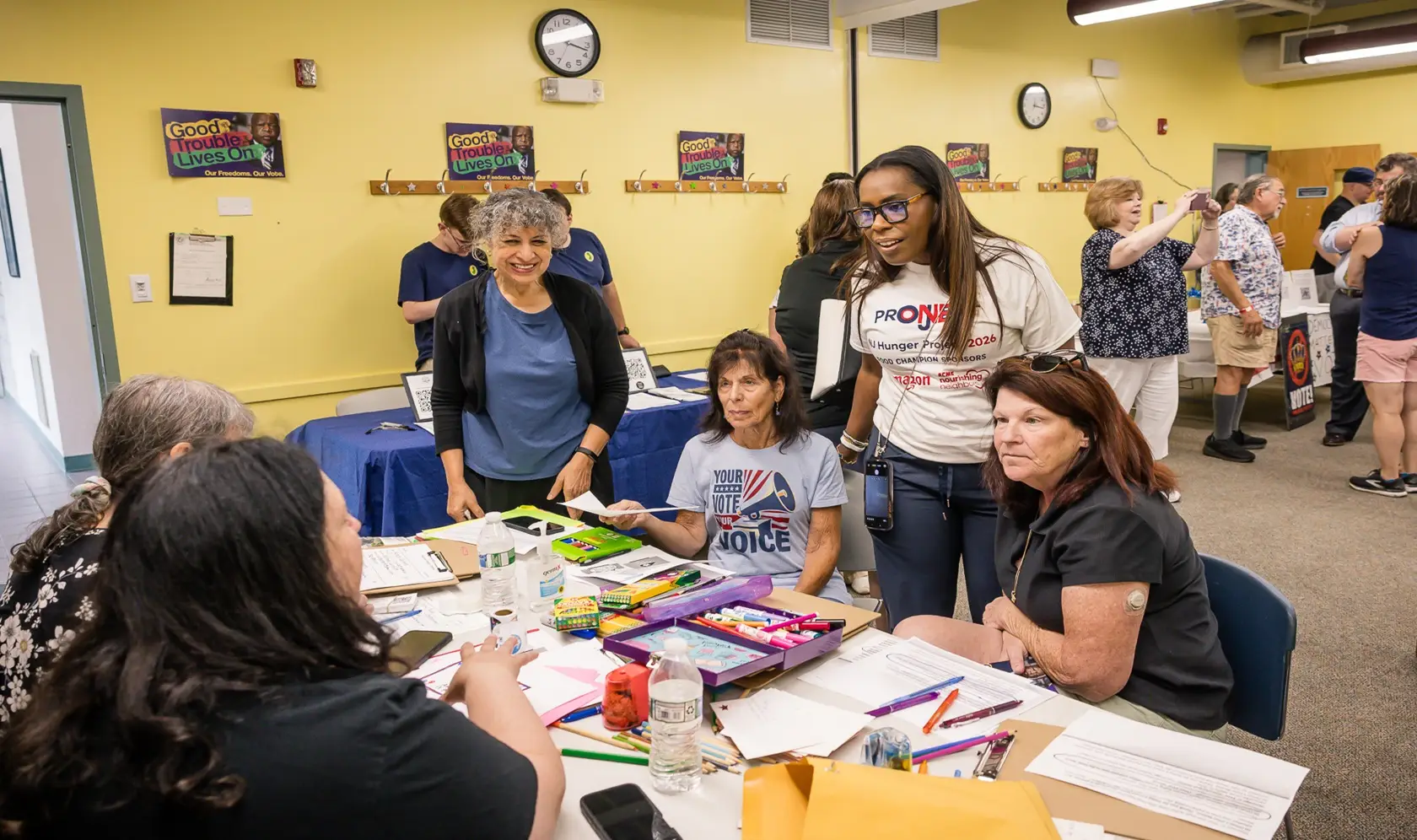 Good Trouble Lives On Hightstown - Postcard Table